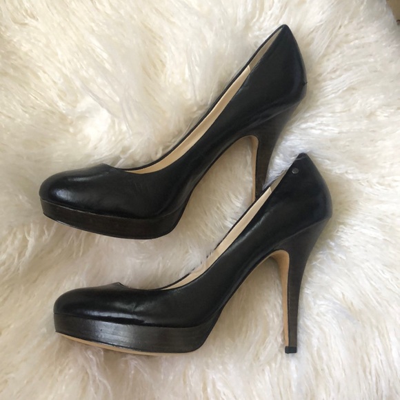 COACH Nappa Leather Buffy Black Heels - Picture 2 of 16